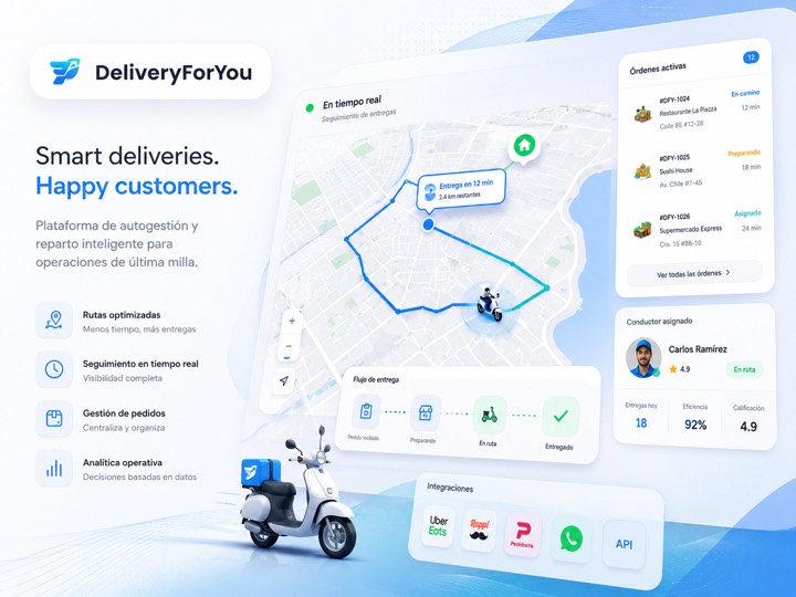 Vista de la plataforma DeliveryForYou